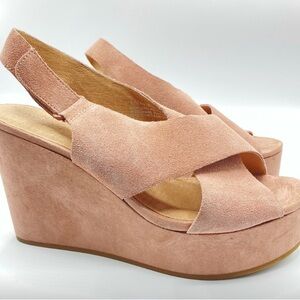 Worn ONCE! Caslon Kenley Wedge Sandal Dusty Pink 9.5 *store sample.